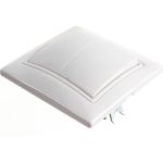 Выключатель Smartbuy 2-клавишный 10А белый, керамика Венера SBE-01w-10-SW2-0-c (артикул 16051888) – фото 1