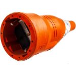 Кабельная розетка ABL резиновая с мультизаземлением, IP44 16A 2P+E 250V, оранжевый 1479070 (артикул 16011149) – фото 1