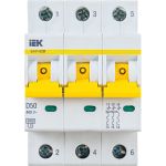 Автоматический выключатель IEK ВА47-60M 3Р 50А 6кА D MVA31-3-050-D (артикул 21319534) – фото 1