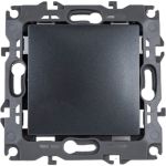 Выключатель ЭРА 12-1101-12 10АХ-250В, IP20, 12, графит Б0019276 (артикул 15980739) – фото 1