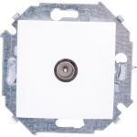 TV розетка Simon одиночная, винтовой зажим, белый 20 1591475-030 (артикул 15424065) – фото 1