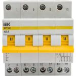 Трехпозиционный выключатель-разъединитель IEK ВРТ-63, 4P, 40А MPR10-4-040 (артикул 16302730) – фото 1