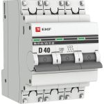 Автоматический выключатель EKF 3P, 40А, 4,5kA, ВА 47-63, PROxima, SQ mcb4763-3-40D-pro (артикул 16135170) – фото 1
