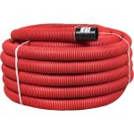 Гофрированная двустенная гибкая труба ПНД EKF d 110 с зондом, красная, бухта 50 метров, PROxima tg2st-110-50m (артикул 16364595) – фото 1