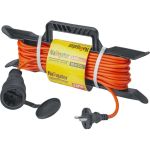 Удлинитель Navigator 93 924 npe-f-30-x-2x1 на рамке, без заземления, 30м, Россия 93924 (артикул 27644970) – фото 1