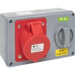 Розетка с блокировкой и выключателем EKF 1424 3Р+РЕ 32А 380В IP44 ps-1424-32-380 (артикул 21307090) – фото 1