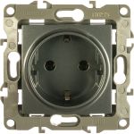 Розетка ЭРА 12-2001-12 2P E Schuko, 16A-250В, IP20, без м.лапок, 12, графит Б0019307 (артикул 15980735) – фото 1