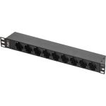 Блок электрических розеток TLK 19, металлический корпус TLК-RSC09-MF-01-BK (артикул 15900222) – фото 1