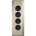 Механический блок розеток Mebax 50F 3 секции Серый металлик угловая 2 USB 00-00001588 (артикул 21194638) – фото 1
