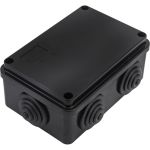 Распределительная коробка Экопласт JBS120 о/п 120x80x50, 6 выходов, IP55 цвет черный 44008BL-1 (артикул 23435973) – фото 1