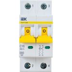 Автоматический выключатель IEK ВА47-60M 2Р 16А 6кА С MVA31-2-016-C (артикул 21319840) – фото 1