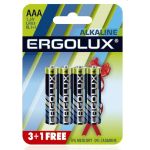 Батарейки Ergolux Alkaline LR03 BL 3+1FREE LR03 BL3+1 1.5В 12865 (артикул 20225518) – фото 1