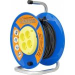 Силовой удлинитель на катушке Glanzen 4 гнезда ПВС 2x0,75 арт. EB-40-014 00-00006724 (артикул 21241168) – фото 1