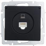 Компьютерная розетка Lezard VESNA чёрный бархат 742-4288-139 (артикул 22744605) – фото 1