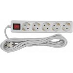 Бытовой удлинитель General Lighting Systems GES-16-3x100-5-7m-S 16А 3x1 мм2 5мест 7м с заземлением, с выключателем 470048 (артикул 21418432) – фото 1