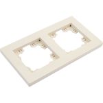 Двухместная горизонтальная рамка UNIVersal серия афина слоновая кость ivory еврослот A0044-I (артикул 27171234) – фото 1