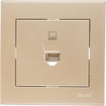 LEZARD 703-3030-139 RAIN Розетка компьютерная жемчужно-белый металлик (артикул 16027749) – фото 1