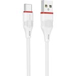 USB-кабель Borofone BX51 AM-Type-C 1 метр, 3А пластик, белый 23752-BX51tW (артикул 25600641) – фото 1