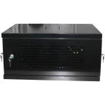Настенный разборный шкаф КДДС 19"", 6u, перфорированная дверь, 600x350, черный УТ-00001094 (артикул 24686889) – фото 1