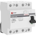 Устройство защитного отключения EKF УЗО ВД-100 4P 25А/100мА PROxima elcb-4-25-100-em-pro (артикул 16364696) – фото 1