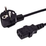 Кабель питания Filum cee 7/7-с13, 3x0.75мм?, 220в, 10a, чёрный, 0.6м FL-PC10-EU-C13-0.6M (артикул 27665106) – фото 1