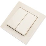 2-клавишный выключатель Schneider Electric AtlasDesign Бежевый сх.5, 10АХ, в сборе SE ATN000252 (артикул 19932886) – фото 1