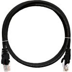 Шнур NIKOMAX U/UTP 4 пары, категория 5e, 7х0,205мм, черный, 0,15м NMC-PC4UD55B-001-C-BK (артикул 16393248) – фото 1