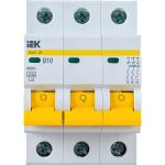 Автоматический модульный выключатель IEK 3п B 10А ВА 47-29 4.5кА ИЭК MVA20-3-010-B (артикул 15164779) – фото 1