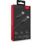 Дата-кабель AKAI Type C- Type С , 1м, 2,1А, TPE , черный CE-468B (артикул 21357490) – фото 1