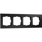 Рамка на 4 поста WERKEL W0041708 Aluminium черный алюминий a050956 (артикул 20217076) – фото 1