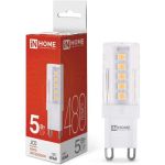 Светодиодная лампа IN HOME LED-JCD 5Вт 230В G9 4000К 480Лм 4690612036328 (артикул 27079862) – фото 1