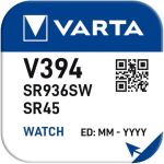 Батарейка Varta 394 (SR936SW) BL1 Silver Oxide 1.55V 00394101111 (артикул 25775067) – фото 1