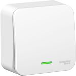 1-клавишный выключатель Schneider Electric Blanca наружный, белый с подсветкой 10А, 250B SE BLNVA101111 (артикул 20632660) – фото 1