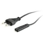 Сетевой кабель Wize CAC10-EU-C7-1.8M 1.8 м, Евровилка 2 pin - C7, 10 А, черный, пакет \6\ 121665 (артикул 26917460) – фото 1