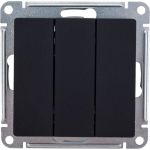 3-клавишный выключатель Schneider Electric AtlasDesign Карбон сх.1+1+1, 10АХ, механизм SE ATN001031 (артикул 19932112) – фото 1