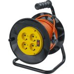 Удлинитель Navigator 93 910 npe-r-04-20-e-3x1.5, катушка, 4 гнезда, c заземлением, 20м, Россия 93910 (артикул 27644862) – фото 1