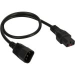 Шнур питания с блокировкой LANMASTER C13-C14, 3х0.75, 220В, 10А, черный, 2 метра LAN-PP13L/14-2.0-BK (артикул 16466338) – фото 1