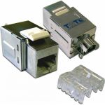 Вставка Keystone RJ-45, категория 5e, экранированная, белая, TWT-OK45STP-110WH (артикул 16466251) – фото 1