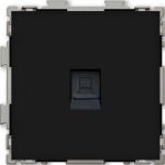 Компьютерная розетка CGSS RJ45 кат. 5e одинарная, черная Практика PL-W201C-BCM (артикул 20032612) – фото 1