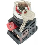 Переключатель EKF АKS-22, черный, c замком, возвратный, NO NC, PROxima aks-22 (артикул 16046551) – фото 1