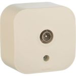 TV-розетка Legrand 1-м ОП "звезда" Quteo слоновая кость Leg 782245 255259 (артикул 15788703) – фото 1