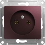 1-местный механизм розетки Schneider Electric скрытой проводки Glossa 16А IP20 250В без заземления баклажан GSL001141 (артикул 18126067) – фото 1