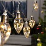 Нить Luazon ROSA 3 м, с насадками Лампочки капля 8 см, IP20, Н.С. LED-80-12V, 8 режимов, теплый белый 6929851 (артикул 19565418) – фото 1