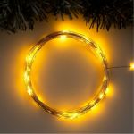 Гирлянда-нить Luazon ROSA, IP20, 10 м, серебристая нить, LED1608-100-12V, БП в комплекте, фиксинг, желтый 5198357 (артикул 19564044) – фото 1