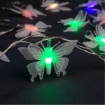 Гирлянда-нить Luazon DCR, 5 м, с насадками Бабочка малая, IP20, Н.С. LED-20-220V, мигание, МУЛЬТИ 1080384 (артикул 16393607) – фото 1