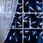 Занавес Luazon DECOR Перья, 3х1.4м, Н.С. LED-80-220V, 8 режимов, белый 6929895 (артикул 19565214) – фото 1