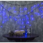 Бахрома Luazon ECO IP20, Ш3 м, В0.5 м, Н.Т. LED-80-220V, 8 режимов, синий 3556855 (артикул 19581912) – фото 1