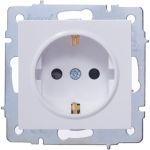 Розетка Lezard VESNA с защитой от детей, ПБТ, белая 742-0288-124B (артикул 22743711) – фото 1