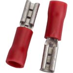 Плоский изолированный наконечник KLR RRD-1288 с манжетой мама 2,8x0,8 Красный НУ=100шт 6501288 (артикул 20851353) – фото 1