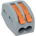 Клемма EKF СМК 222-412 с рычагом, 2 отверстия, блистер (20штук) PROxima plc-smk-412b-20 (артикул 28012406) – фото 1